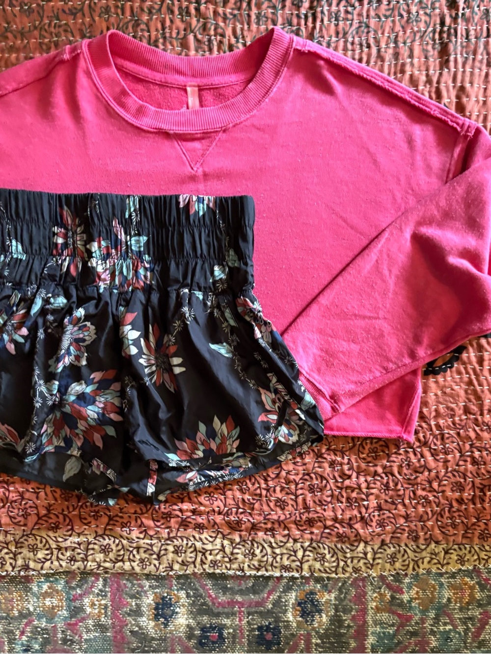 Free People Movement shorts and pullover